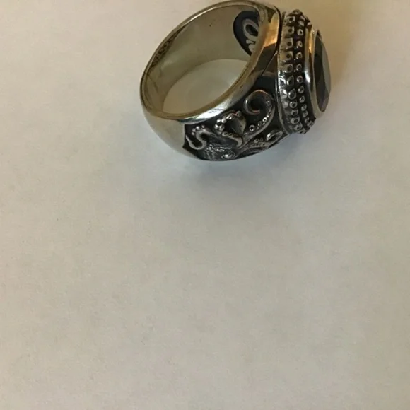 Ring - Mans Octopus ring - LONDON Blue Topaz gemstone . Approximately 8 1/4 - Picture 3 of 12